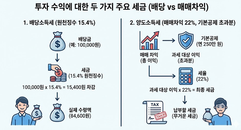 배당소득세 및 양도소득세